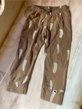 Kids Brown Brush-Accent Joggers